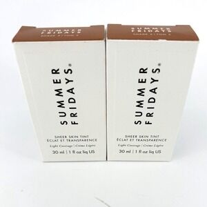 Summer Fridays Sheer Skin Tint Shade 5 Light Coverage 30ml 1oz Each 2 Pack NEW